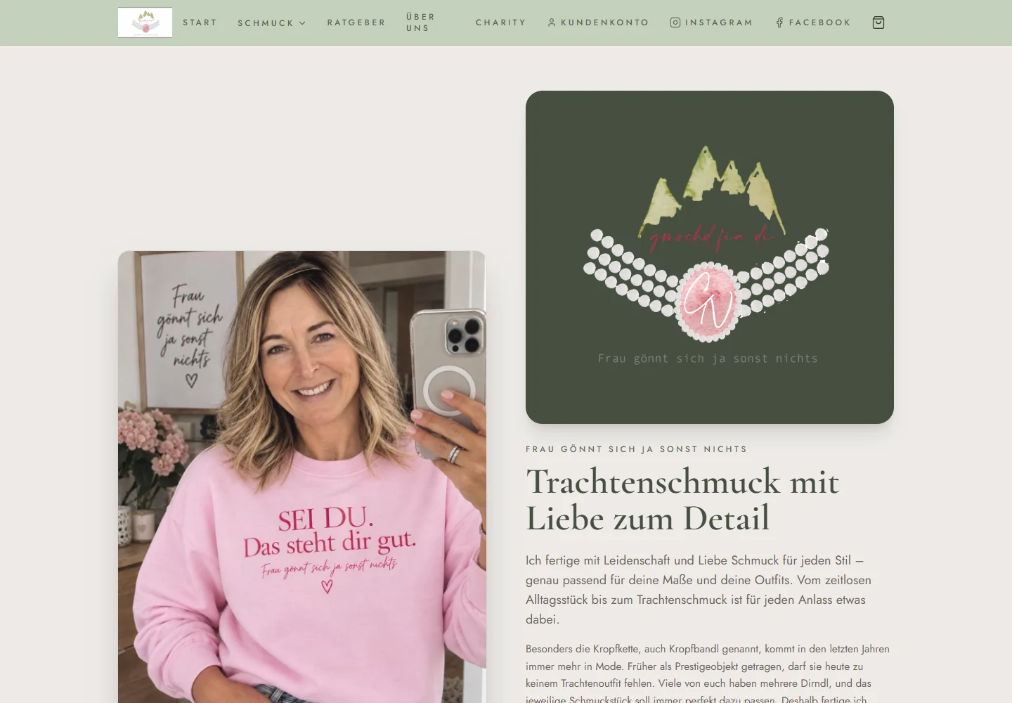 Onlineshop Frau gönnt sich ja sonst nichts